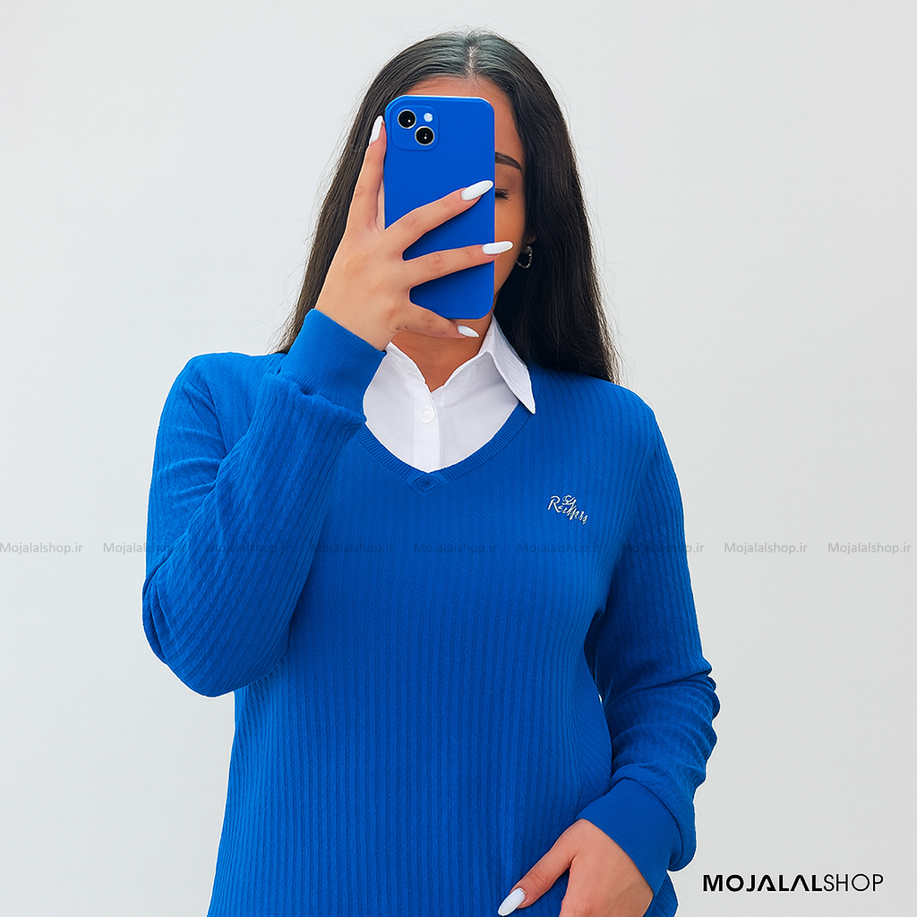 بلوز یقه دار